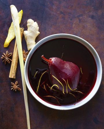 Poires au vin à la vanille