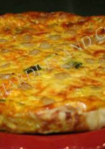 Tarte saumon, courgettes au curry