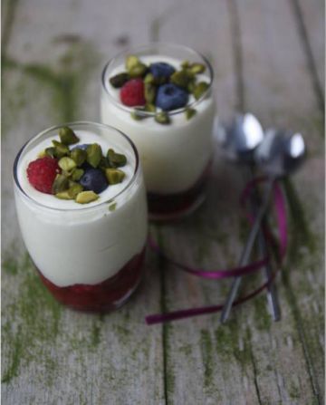 Fruits rouges et crème au mascarpone