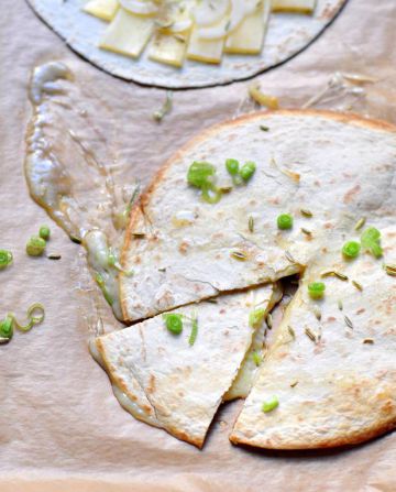 Quesadillas au comté et au fenouil