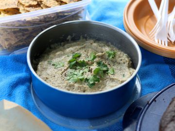 Purée d’aubergine au chèvre frais