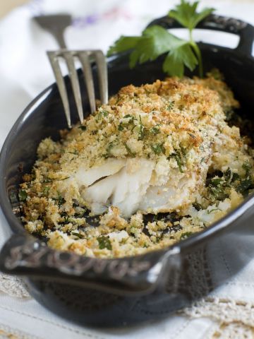 Poisson en croûte d'herbes