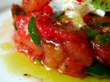 Tartare de tomates aux piments doux