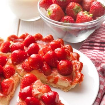 Tarte aux fraises  simple