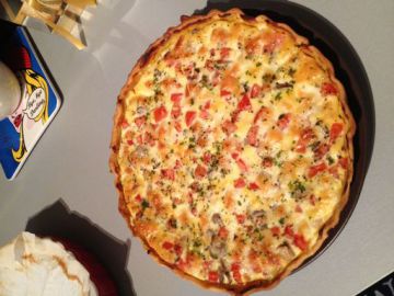 Quiche thon, tomates et mozzarella