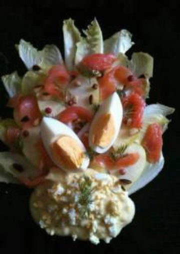 Salade d'endives au saumon fumé