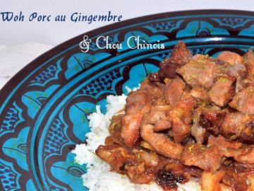 Wok porc au gingembre & chou chinois