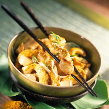 Wok de poulet aux panais