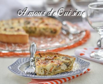 Tarte au poulet et champignons