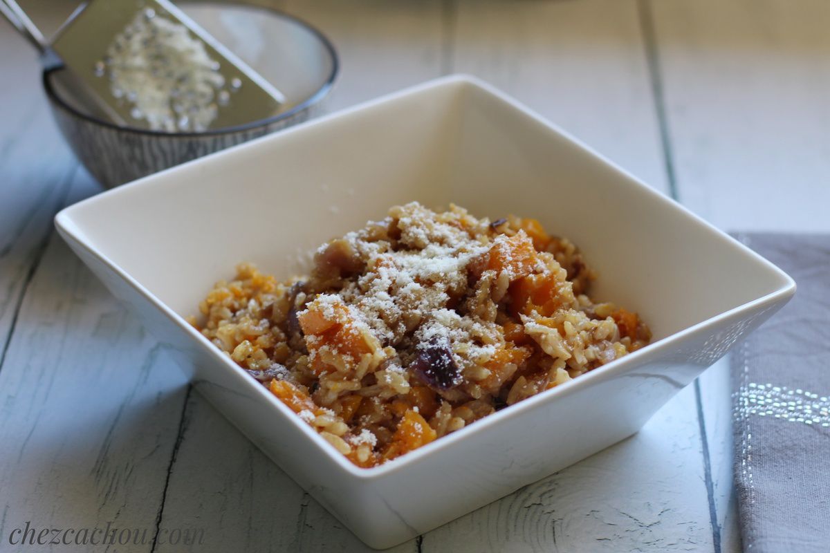 Risotto à la courge butternut au Cookeo