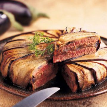 Gâteau de boeuf aux aubergines