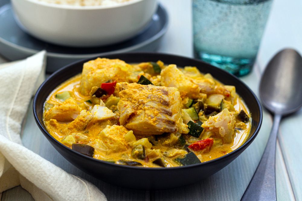 Curry de cabillaud et légumes d'été au Cookeo (ou sans)