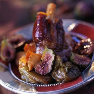 Tajine de souris d'agneau aux figues et orange