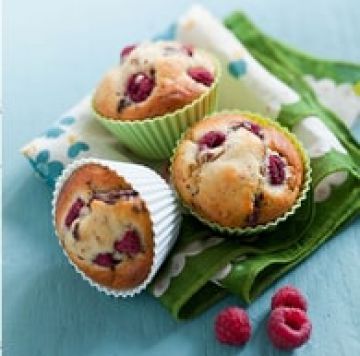 Muffins chocolat framboises