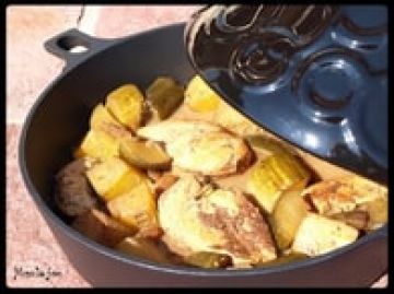 Tajine de courgettes au poulet