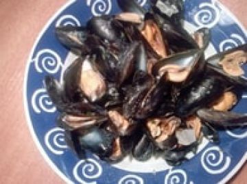 Moules à la crème et à la coriandre