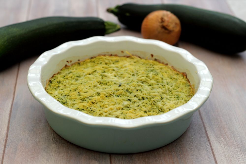 Gâteau de semoule aux courgettes et oignons WW