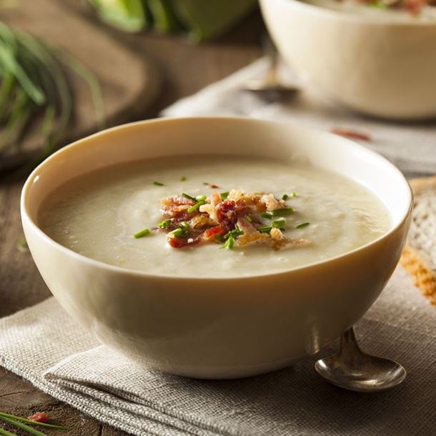 Soupe à l'oignon et crème de maroilles