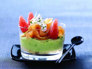 Tiramisu saumon fumé et avocat