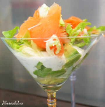 Verrine fraîcheur avocat-saumon fumé