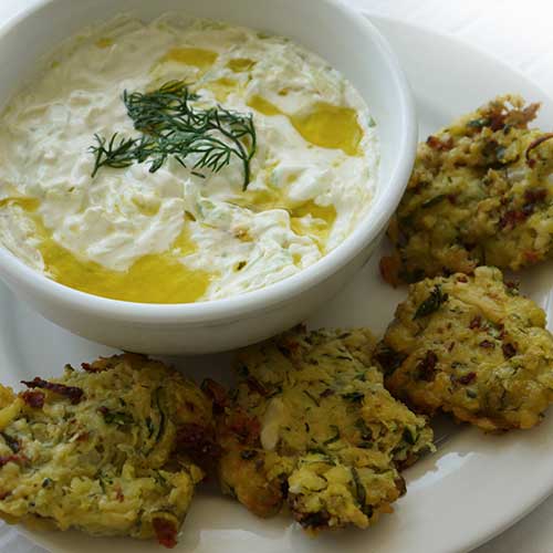 Beignets de courgettes - Kolokithakia Keftedes (Crète)