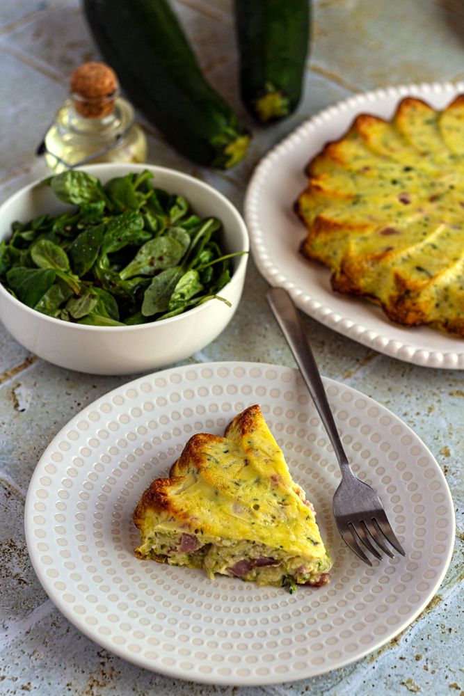 Quiche sans pâte courgette et bacon light