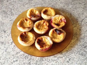 Pastéis de nata aux pêches