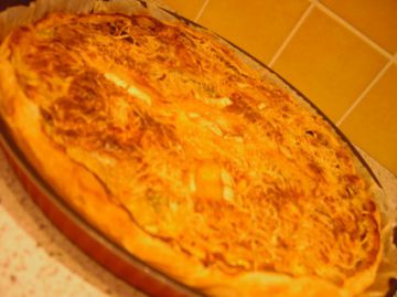 Tarte à la courgette et  au poivron