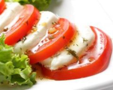 Salade de tomates à la mozzarella 