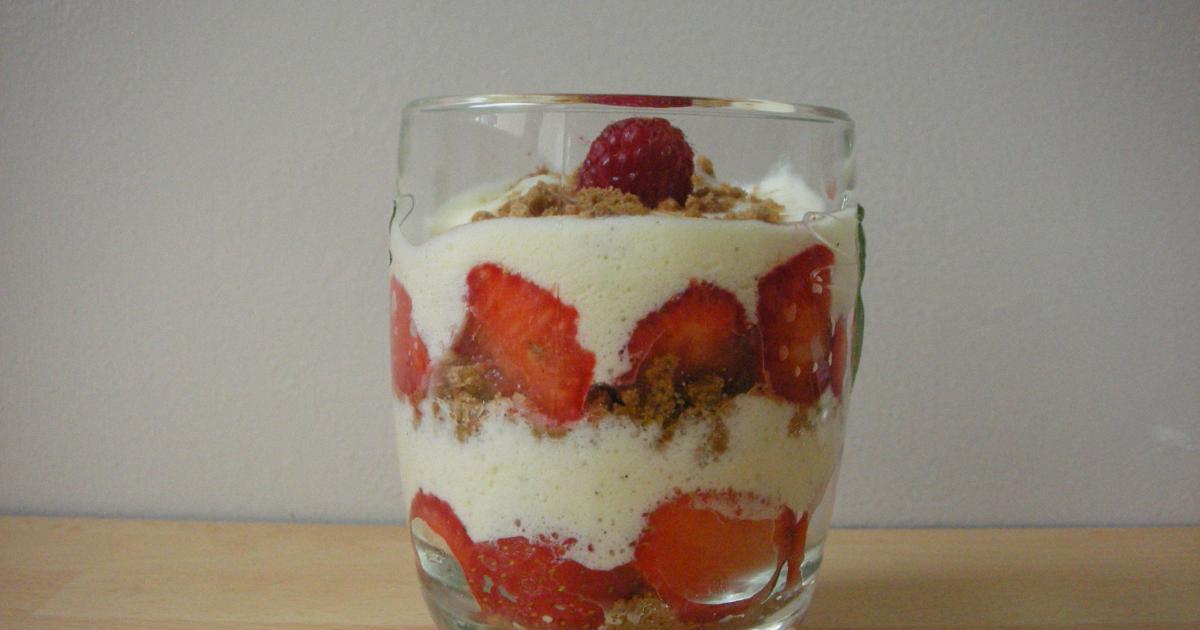 Tiramisu léger fraises spéculos