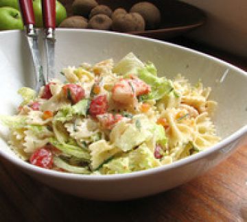 Salade de farfalles aux crevettes