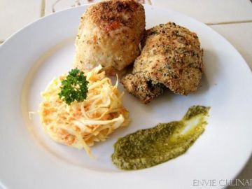 Poulet cordon bleu au four