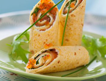 Wrap au saumon et chèvre frais 