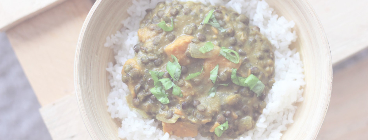 Curry de lentilles et patates douces