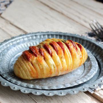 Pommes de terre fourrées aux chipolatas