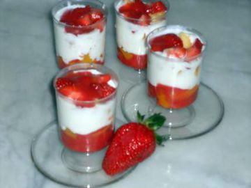 Crème de mascarpone fraises et banane