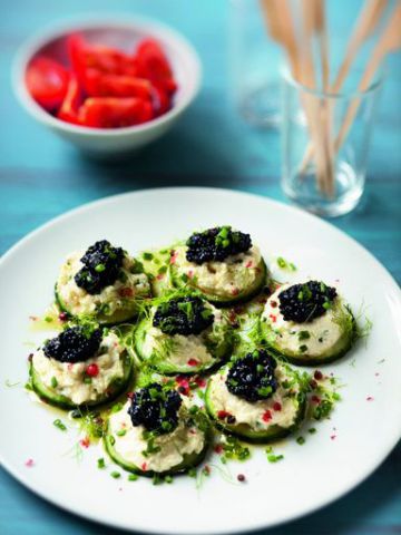 Canapés de concombre au boursin