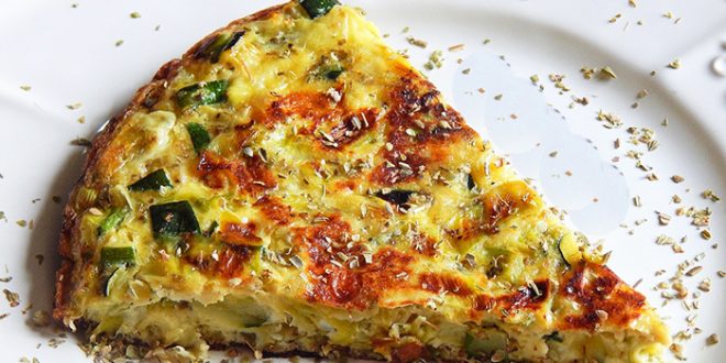 Tortilla de courgettes et poireaux