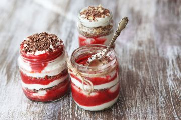 Verrine fraises et chocolat blanc