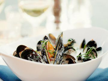 Moules sauce poulette maison