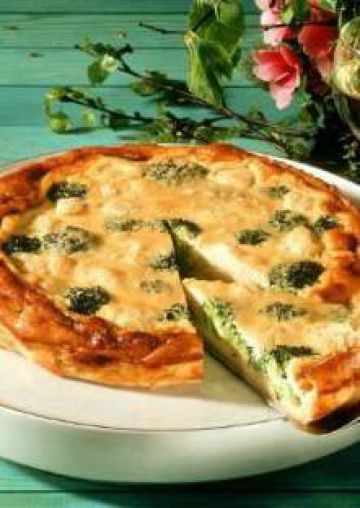 Quiche aux brocolis et au chou-fleur