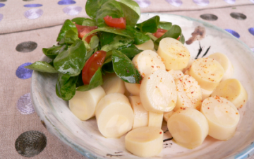 Coeur de palmier en salade, vinaigrette légère au citron