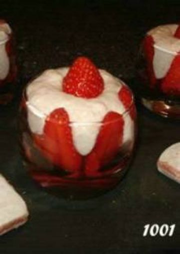 Verrines de fraises au fromage blanc