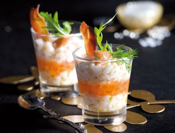 Tartare de Saint Jacques aux œufs de saumon 