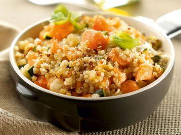 Risotto de quinoa courgette et saumon