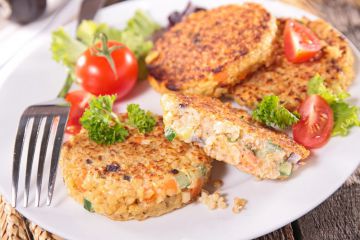 Galettes végétales de quinoa aux legumes