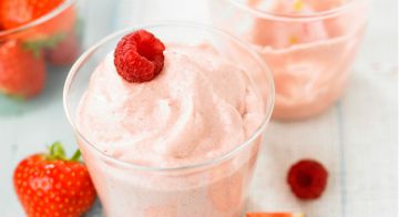 Mousse de fraises et framboises au mascarpone