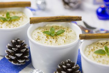 Riz au lait à la cannelle en verrine