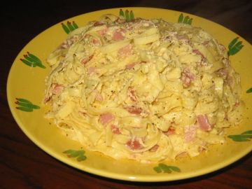 Tagliatelles fraiches à la carbonara (Pâtes)