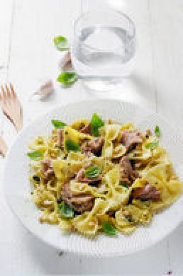 Farfalle au thon et au pesto